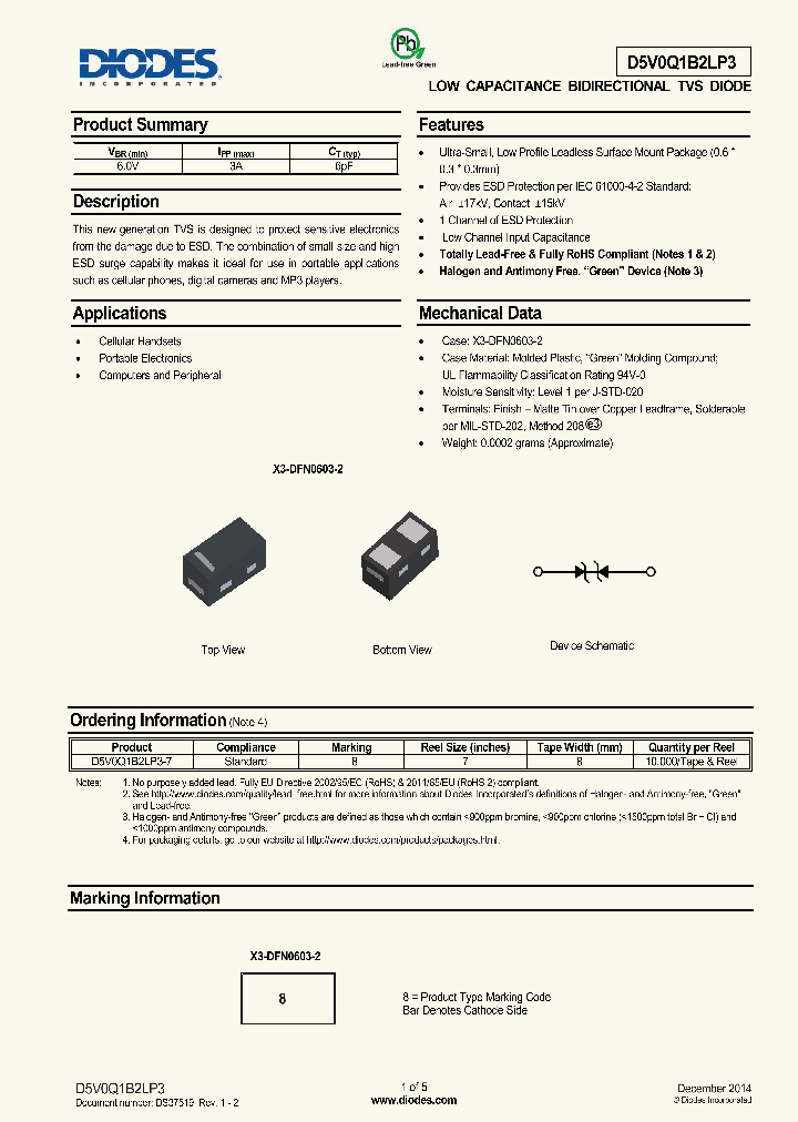 D5V0Q1B2LP3_8372315.PDF Datasheet