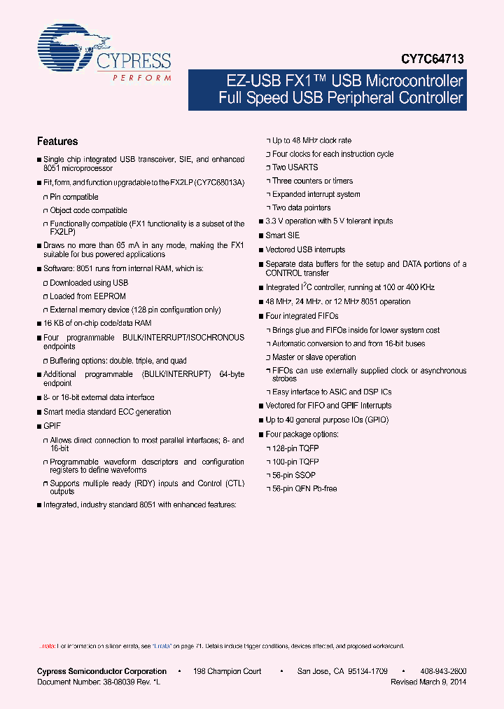 CY7C64713-56LTXC_8372567.PDF Datasheet