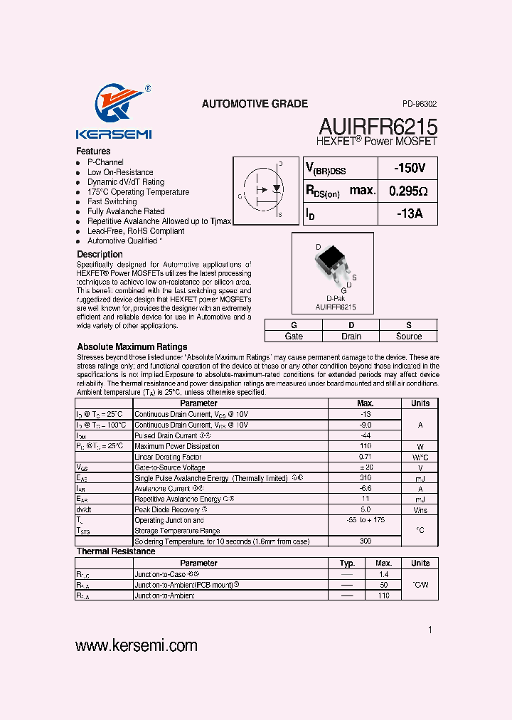 IRFR6215TRR_8372826.PDF Datasheet