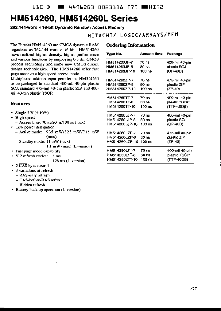 HM514260LTT-10_8372898.PDF Datasheet