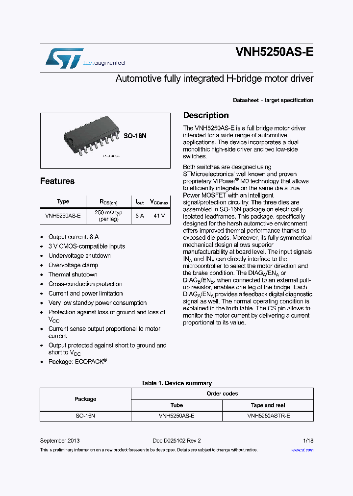 VNH5250AS-E_8373881.PDF Datasheet