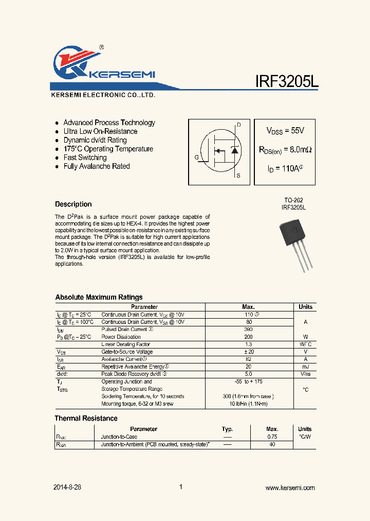 IRF3205L_8374171.PDF Datasheet