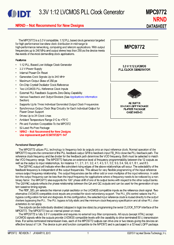 MPC9772_8374289.PDF Datasheet
