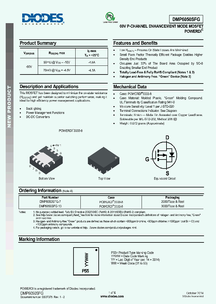 DMP6050SFG-13_8374672.PDF Datasheet