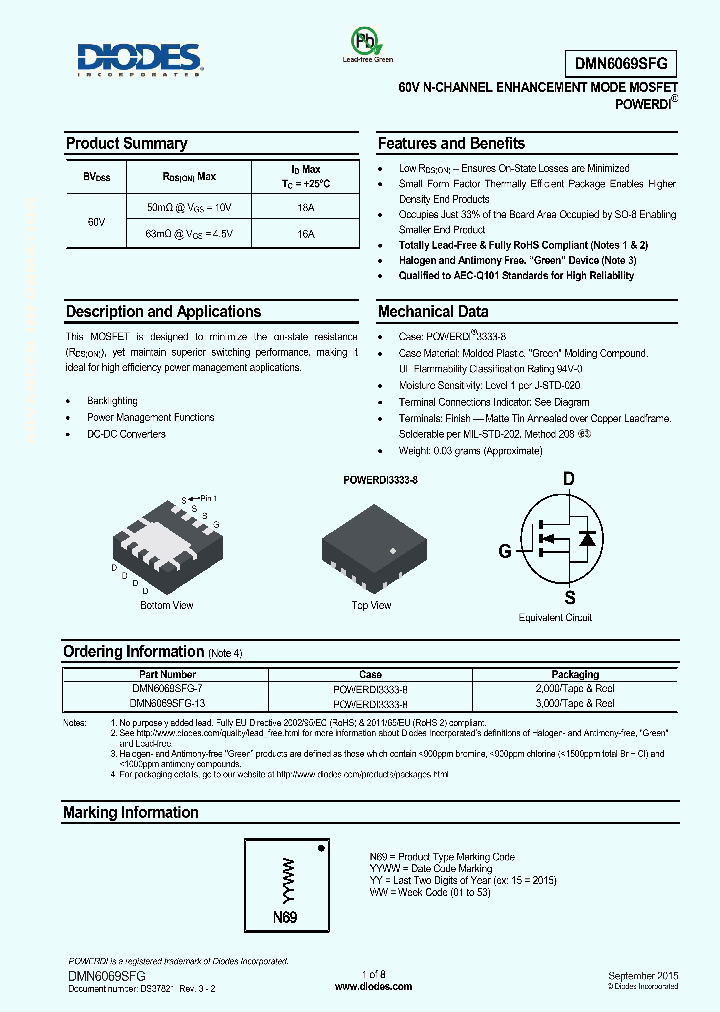 DMN6069SFG-13_8374670.PDF Datasheet