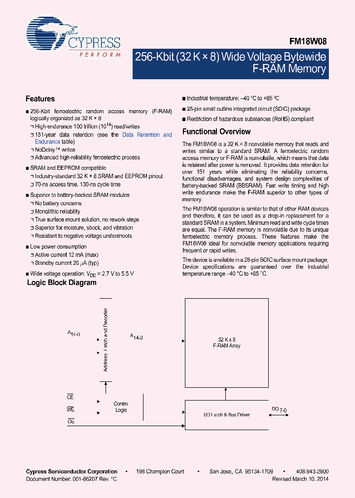 FM18W08-SGTR_8375338.PDF Datasheet