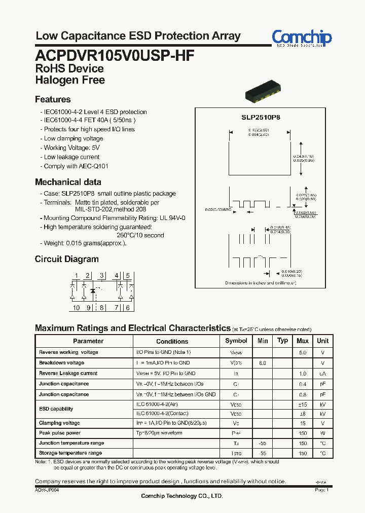 ACPDVR105V0USP-HF_8375568.PDF Datasheet
