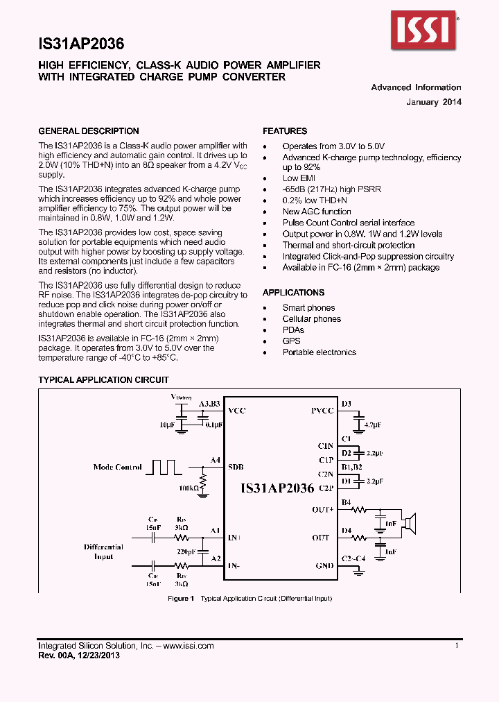 IS31AP2036_8376282.PDF Datasheet