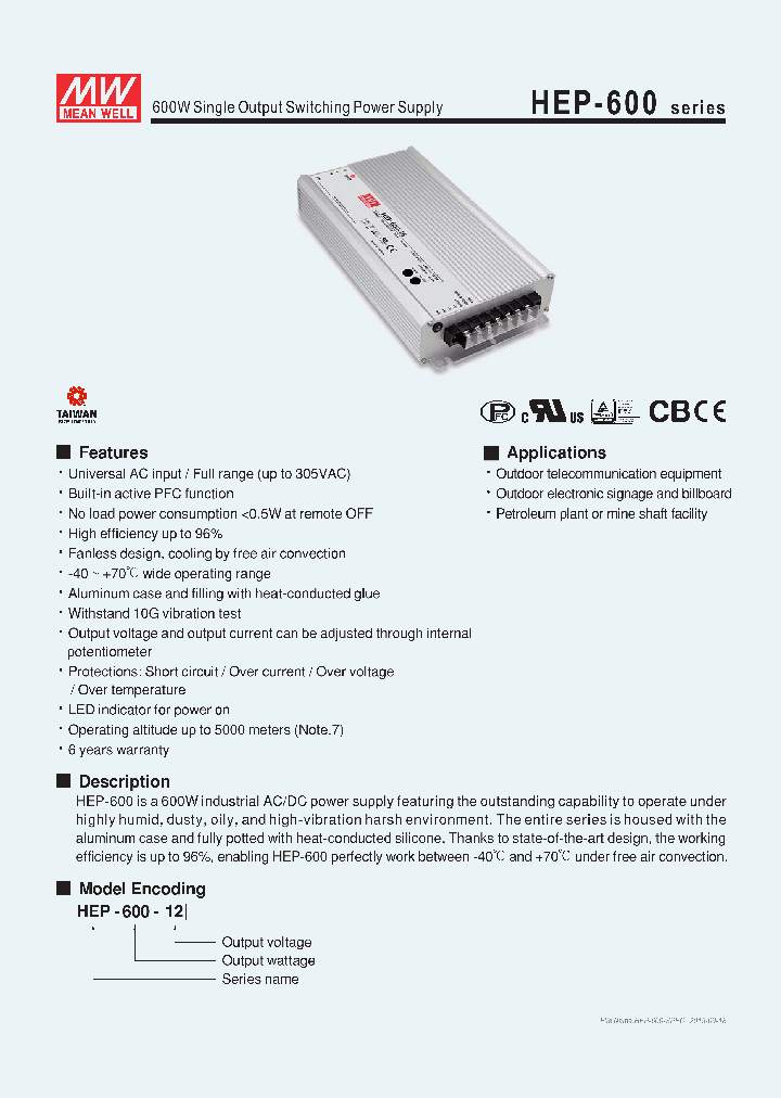 HEP-600_8376833.PDF Datasheet