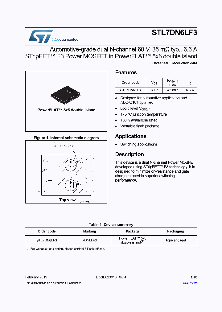 STL7DN6LF3_8377524.PDF Datasheet
