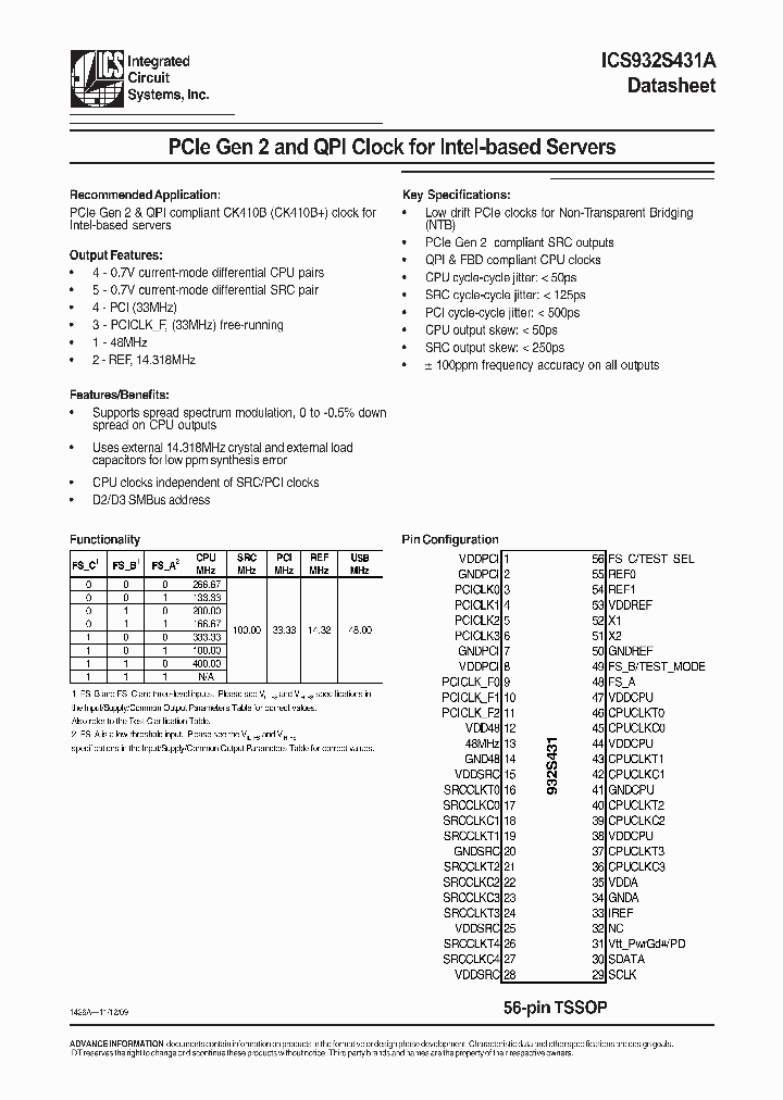 ICS932S431A_8377594.PDF Datasheet