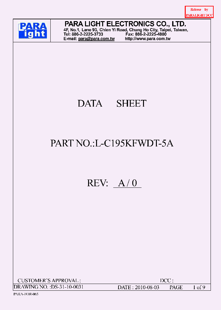 L-C195KFWDT-5A_8378444.PDF Datasheet