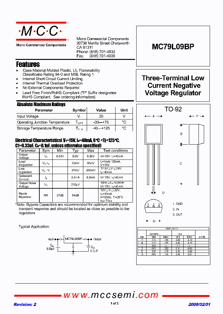 MC79L09BP-BP_8378639.PDF Datasheet