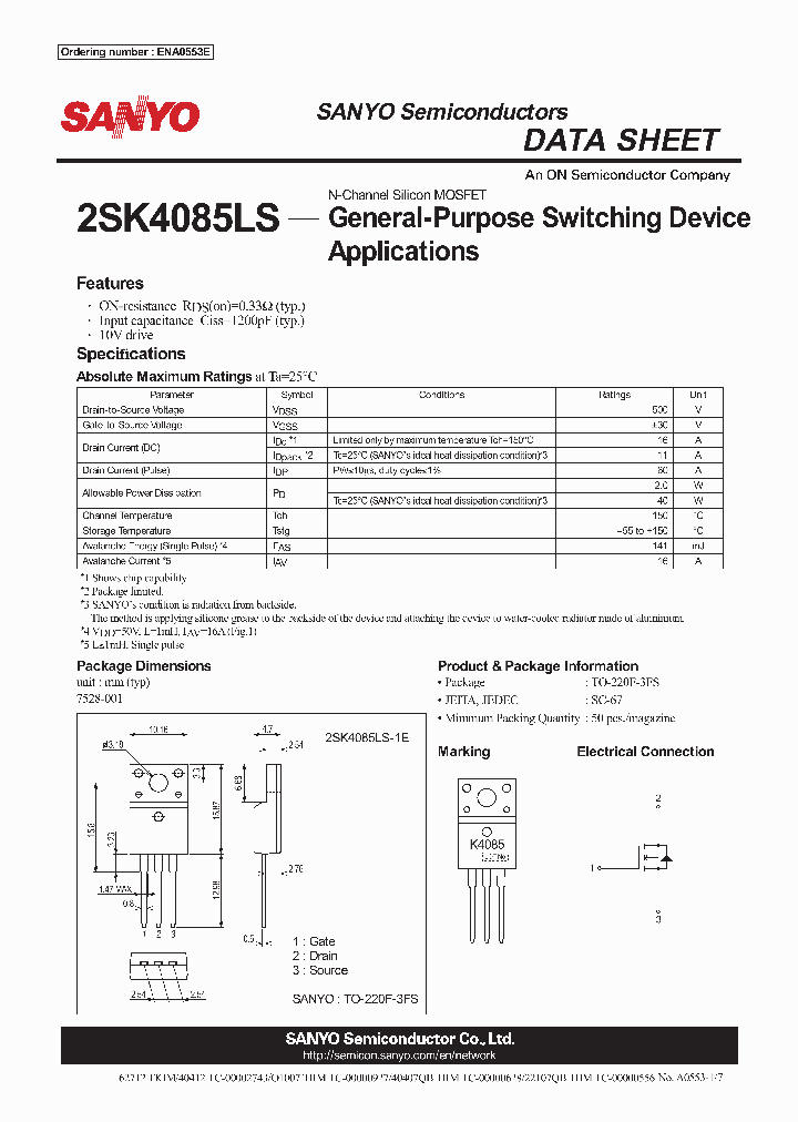 2SK4085LS_8378627.PDF Datasheet
