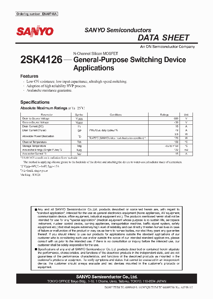 2SK4126_8378630.PDF Datasheet
