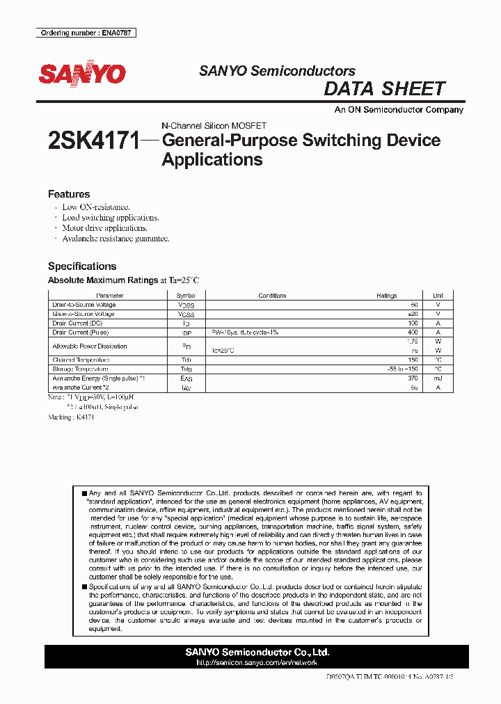 2SK4171_8378631.PDF Datasheet
