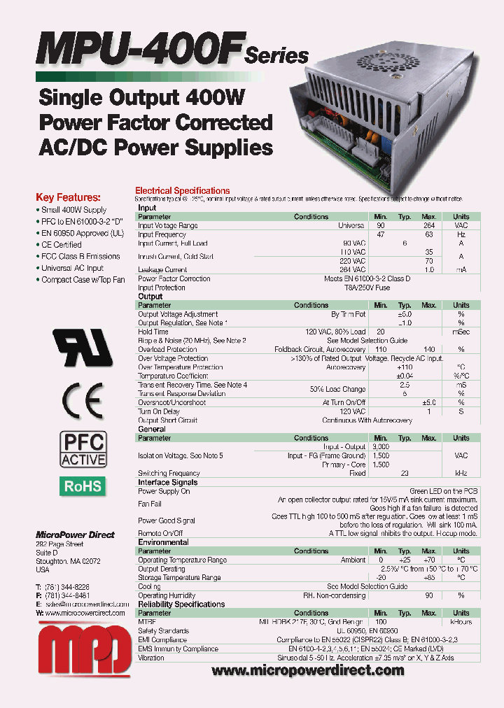 MPU-400SF_8378608.PDF Datasheet