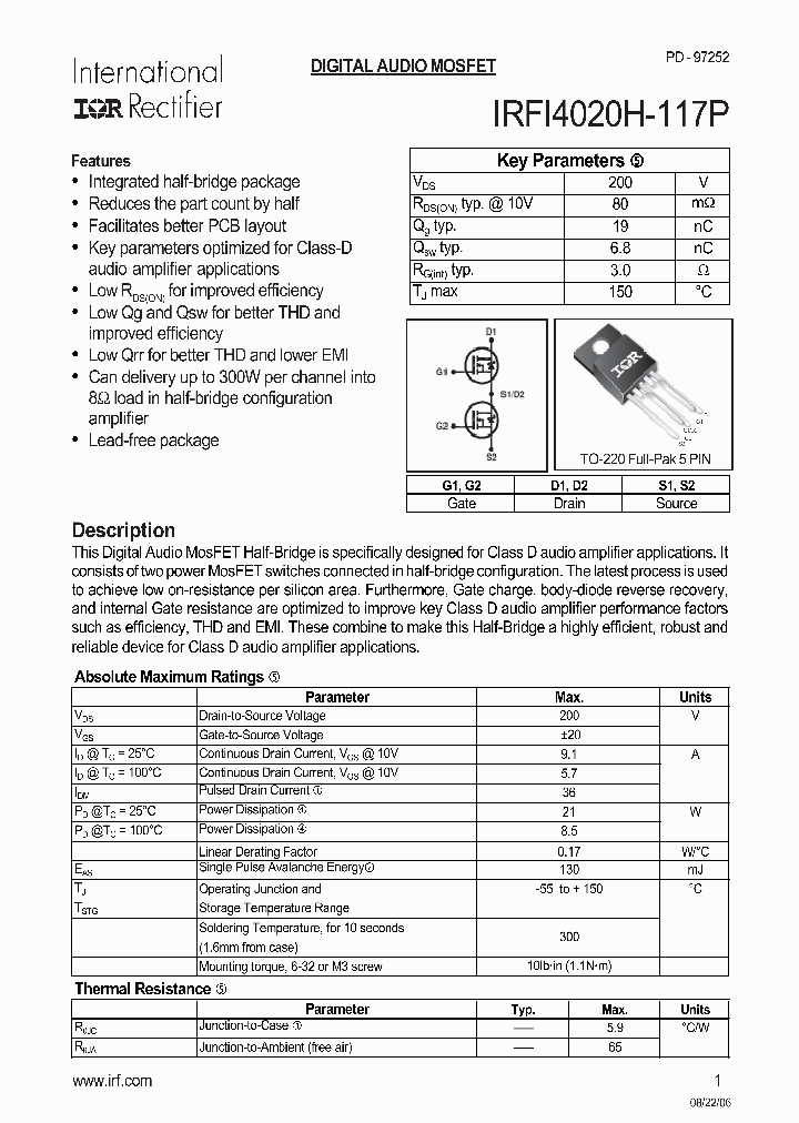 IRFI4020H-117P_8379288.PDF Datasheet