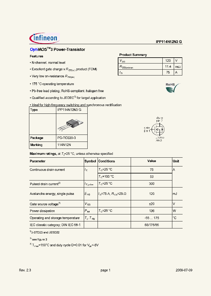 IPP114N12N3G_8379565.PDF Datasheet