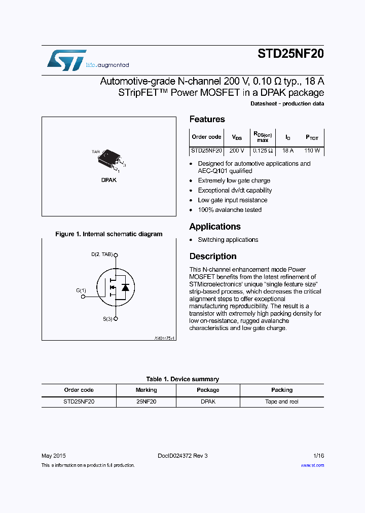 STD25NF20_8379934.PDF Datasheet