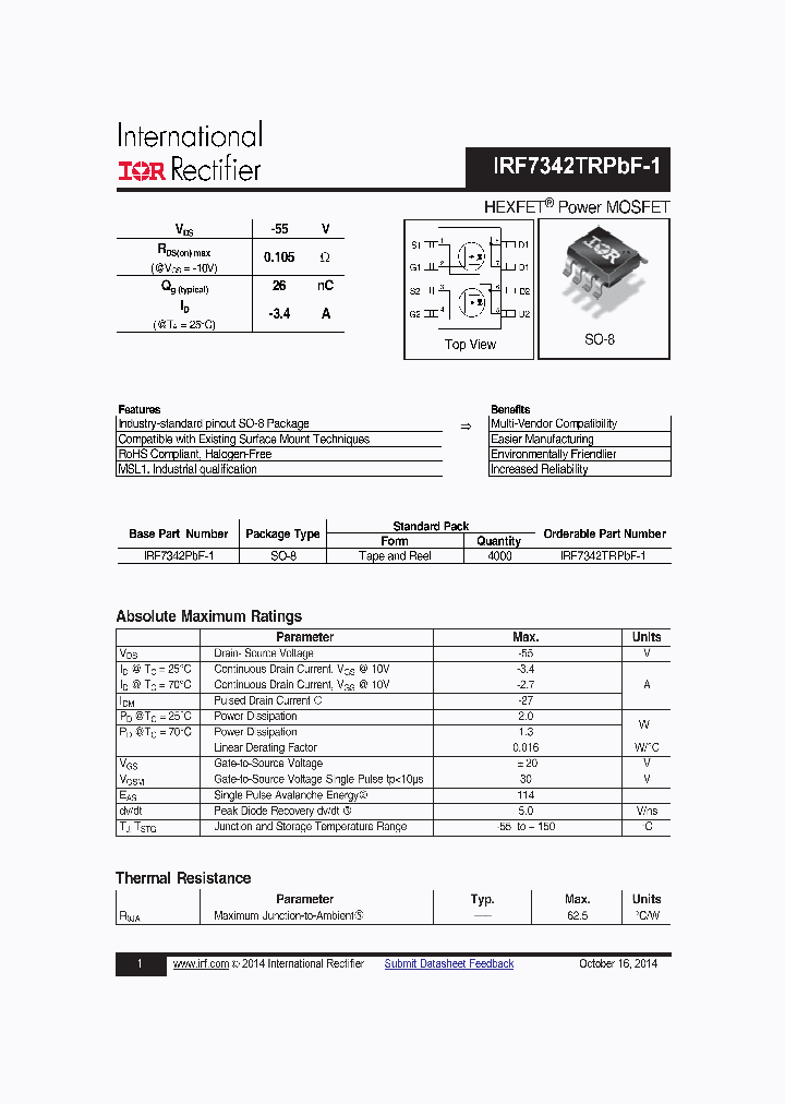 IRF7342PBF-1_8379967.PDF Datasheet