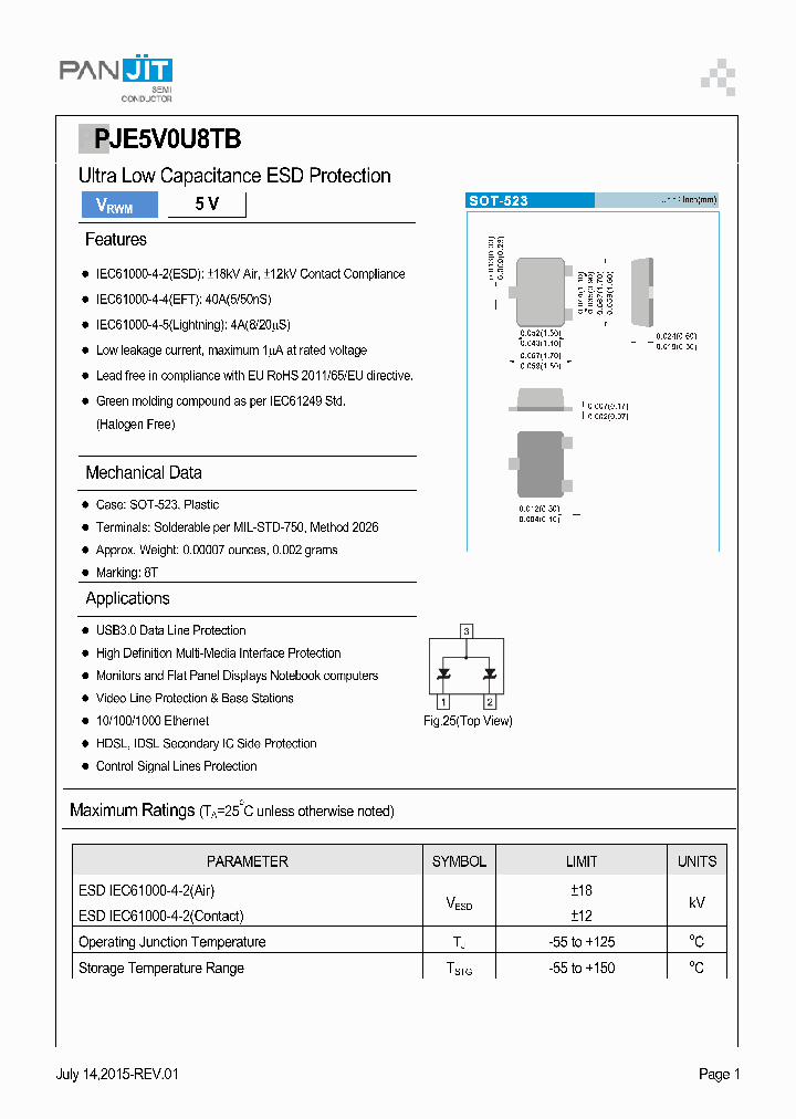PJE5V0U8TB_8380395.PDF Datasheet