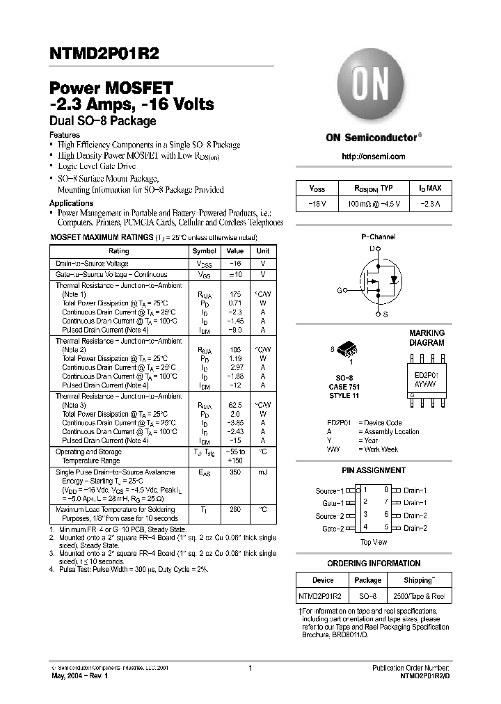 NTMD2P01R2_8381380.PDF Datasheet