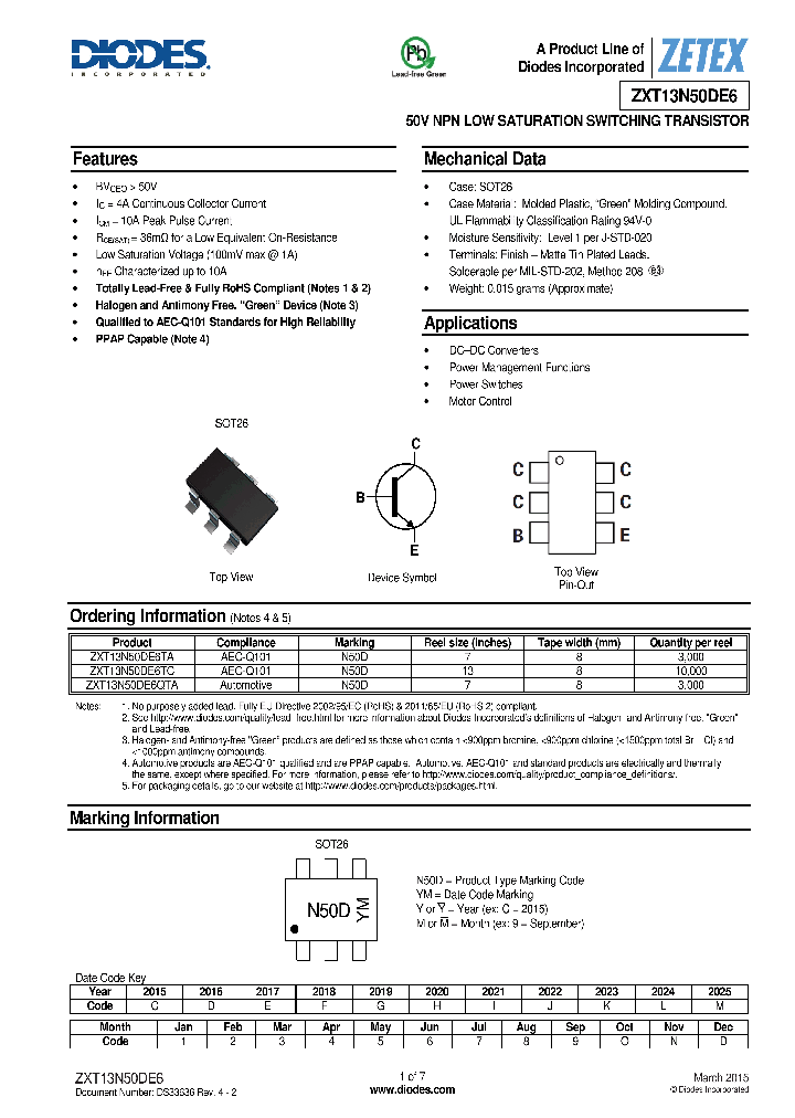 ZXT13N50DE6-15_8382017.PDF Datasheet