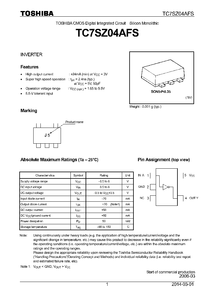 TC7SZ04AFS_8383023.PDF Datasheet