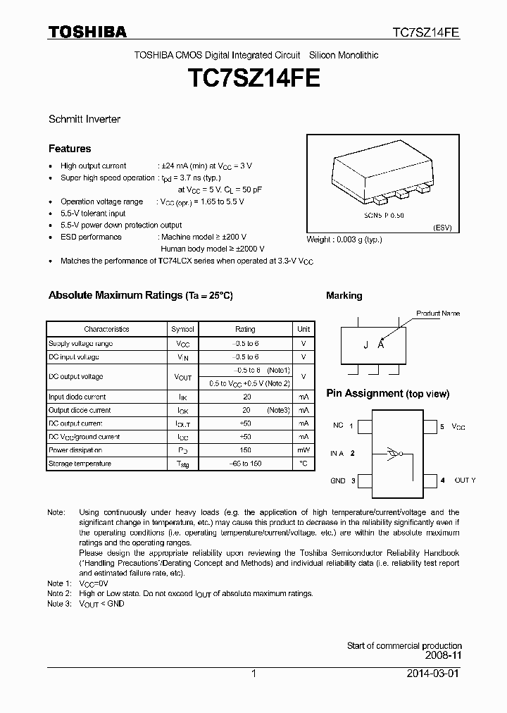 TC7SZ14FE_8383039.PDF Datasheet