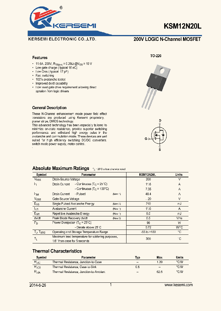 KSM12N20L_8383010.PDF Datasheet