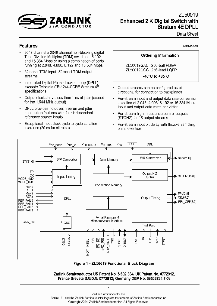 ZL50019GAC_8383142.PDF Datasheet