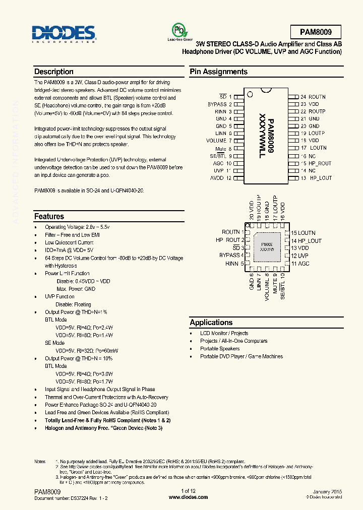 PAM8009_8383567.PDF Datasheet