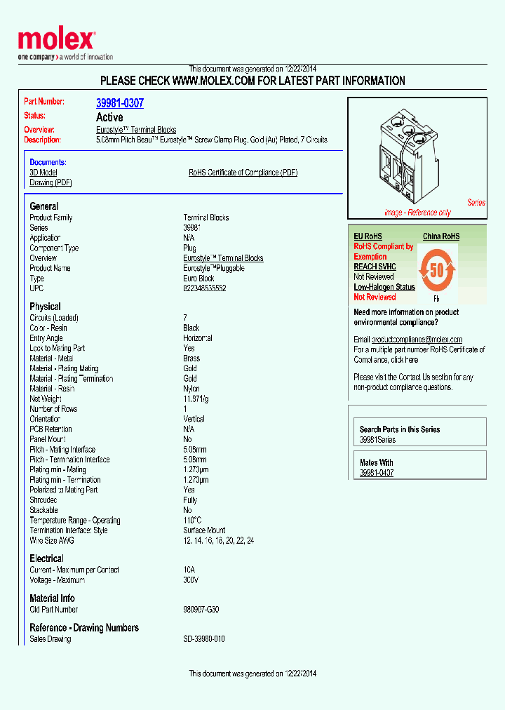 39981-0307_8383609.PDF Datasheet