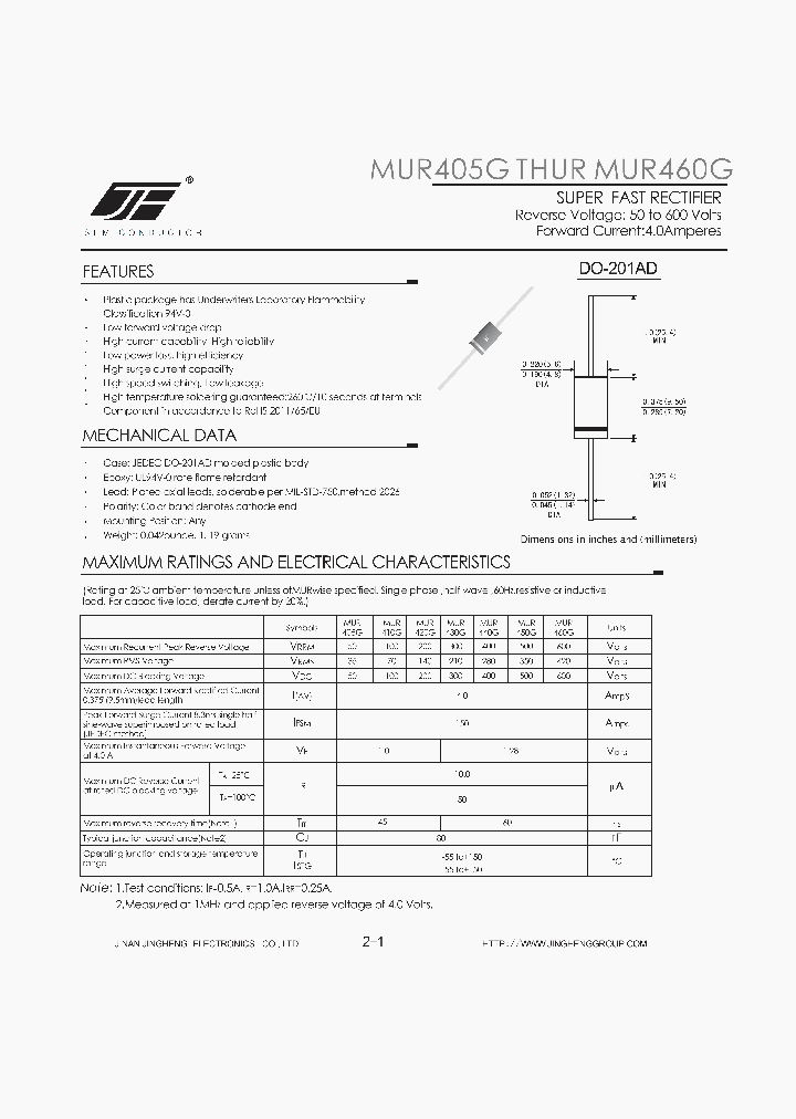 MUR420G_8386269.PDF Datasheet