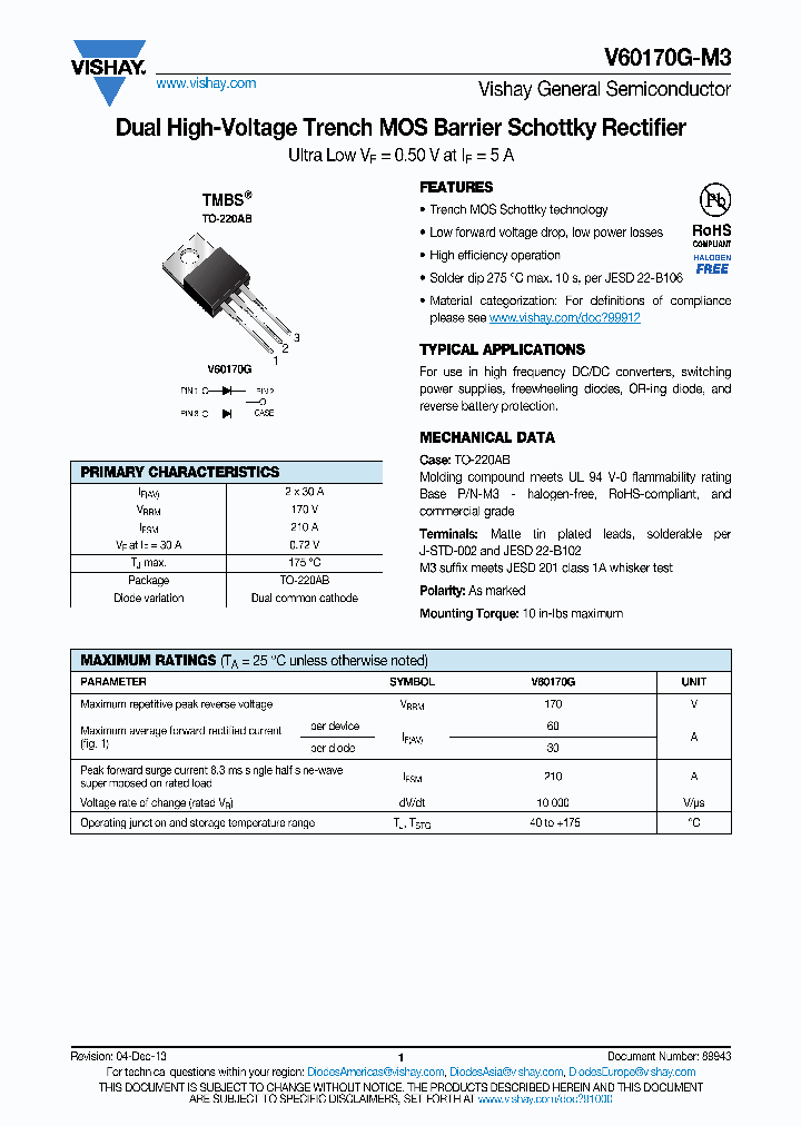 V60170G-M3-15_8386197.PDF Datasheet