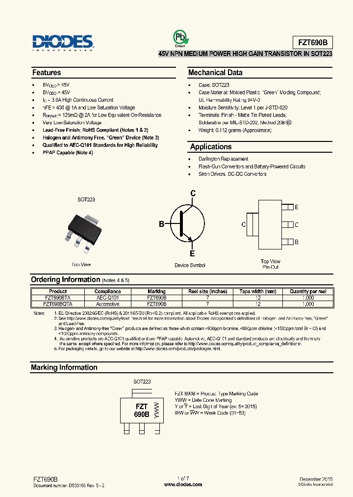 FZT690BQTA_8386285.PDF Datasheet