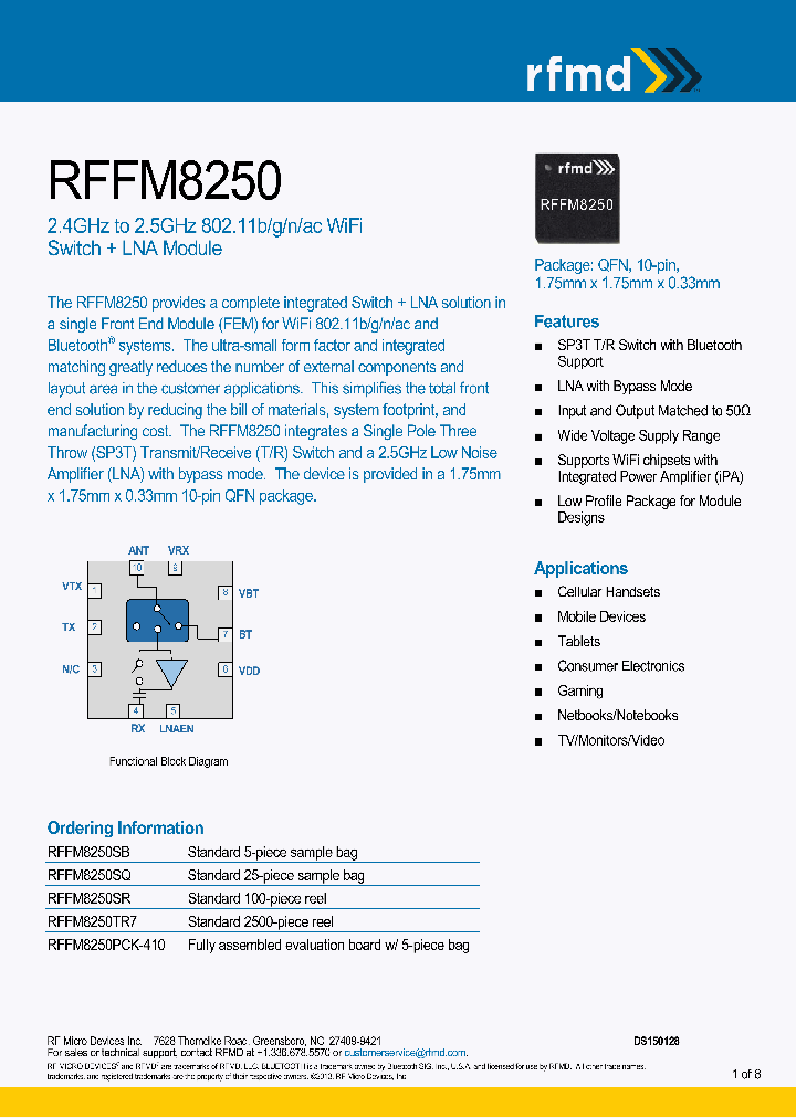RFFM8250SR_8386638.PDF Datasheet