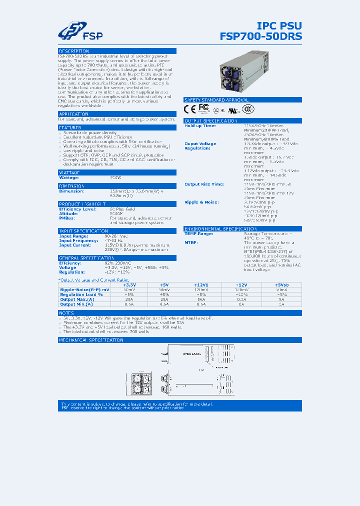 FSP700-50DRS-15_8386736.PDF Datasheet
