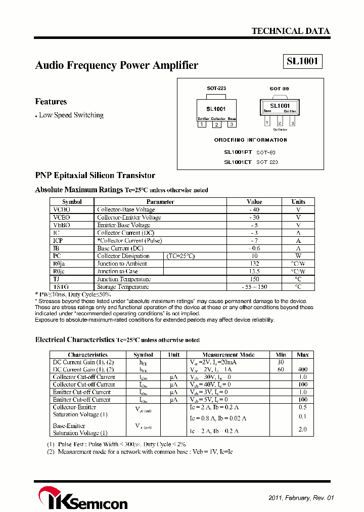 SL1001_8386915.PDF Datasheet