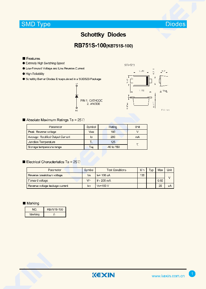 RB751S-100_8387327.PDF Datasheet