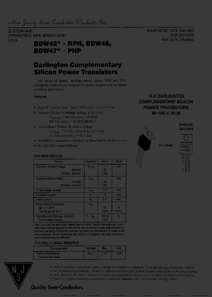 BDW47_8387386.PDF Datasheet