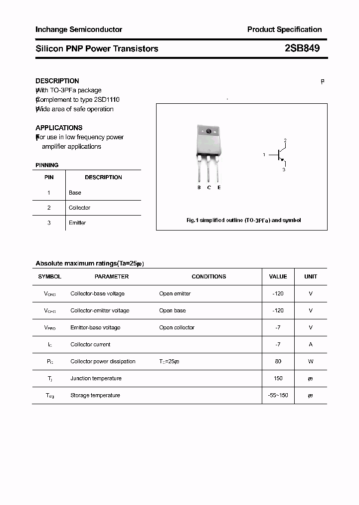 2SB849_8388288.PDF Datasheet