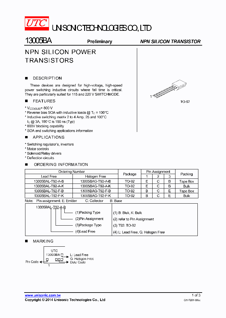 13005BAG-T92-A-B_8388509.PDF Datasheet