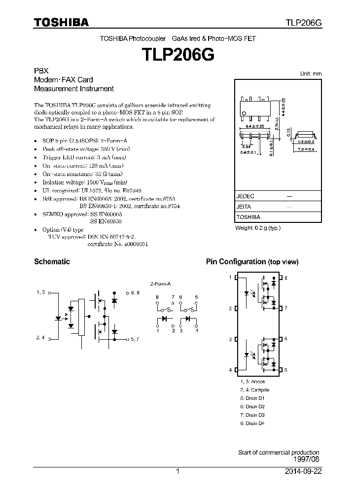 TLP206G-14_8388953.PDF Datasheet