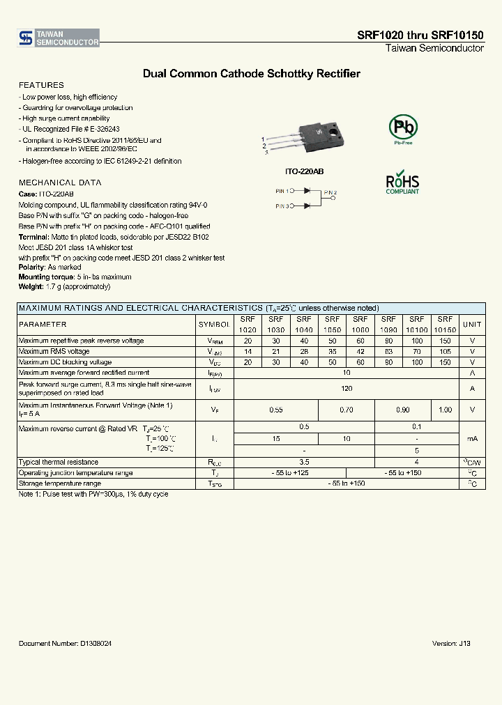 SRF10100_8389504.PDF Datasheet