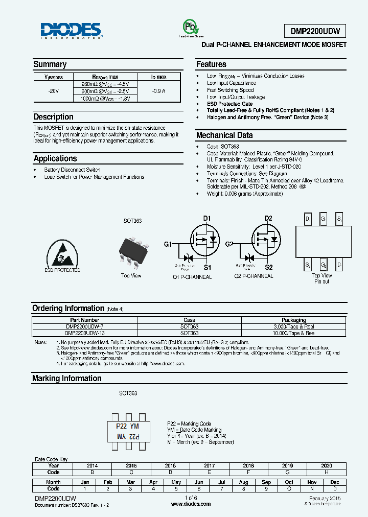 DMP2200UDW-13_8391389.PDF Datasheet
