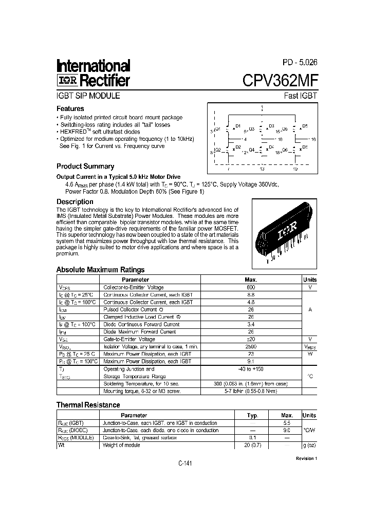 CPV362MF_8392807.PDF Datasheet