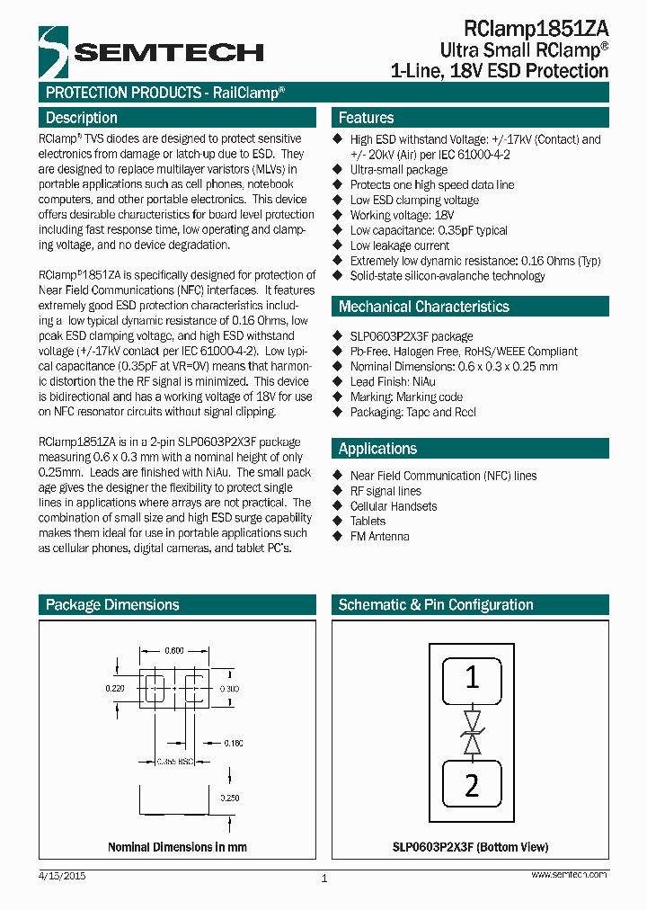 RCLAMP1851ZA_8393990.PDF Datasheet