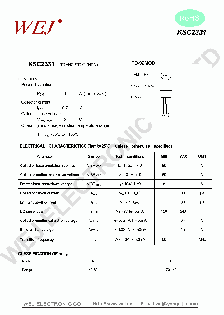KSC2331_8394868.PDF Datasheet
